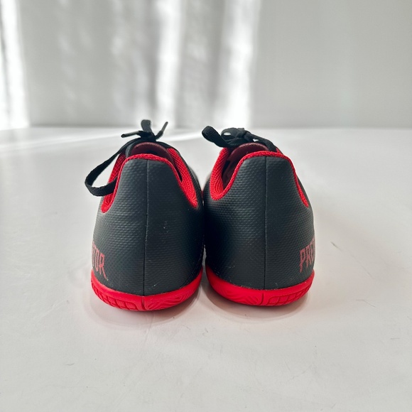 Adidas Boys Predator Indoor Soccer Shoes Size 4 Red White Black Cleats - Picture 6 of 9